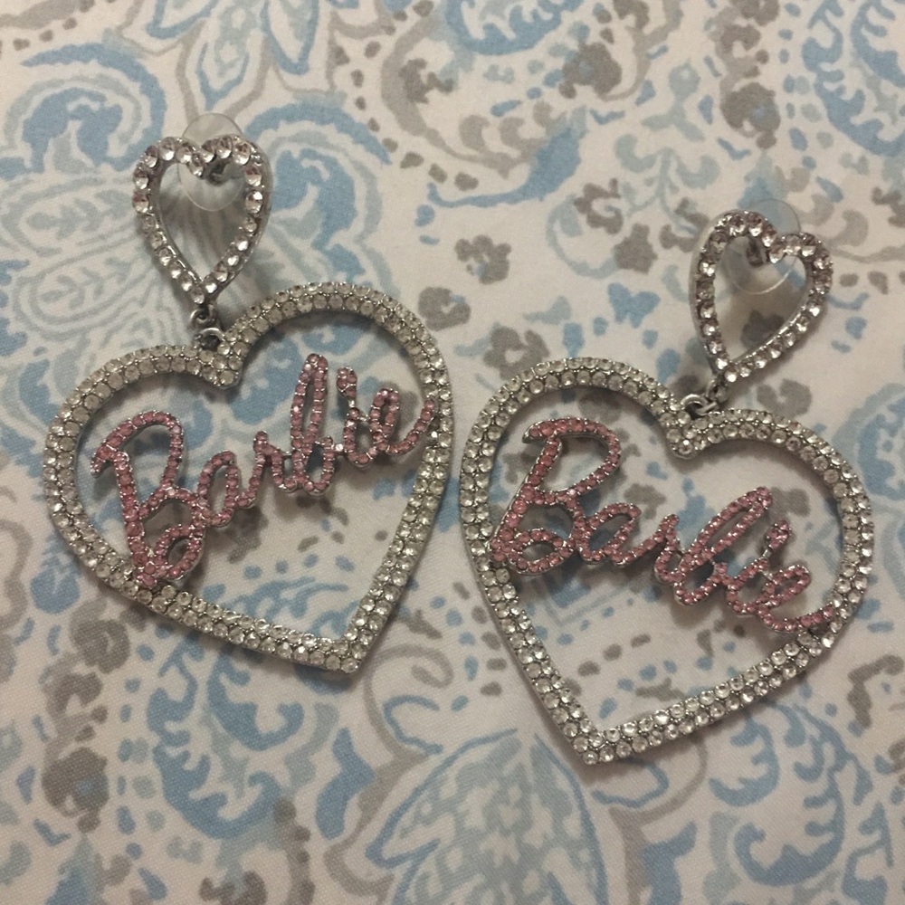 💖Barbie Crystal Heart Drop Earrings💖